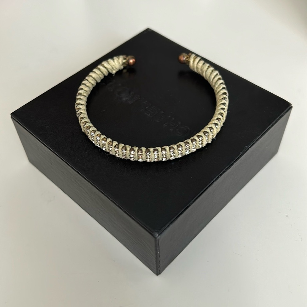 Anthropologie Suede-Wrapped Bangle Bracelet